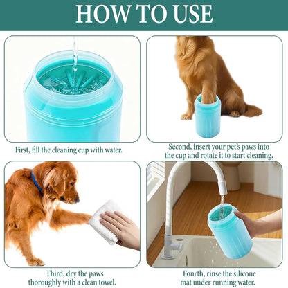 Dog Paw Cleaner for Dogs，Dog Paw Washer Cat Foot Washer Feet Cleaner Green Medium