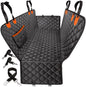 Universal Dog Car Seat Extender - 100% Waterproof Hammock, Heavy Duty Non-Slip Back Seat Protector for Cars, Trucks, and Suvs - Durable Pet Travel Bed with Storage Pocket - Black