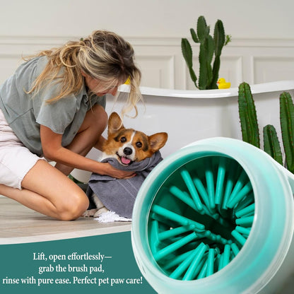 Dog Paw Cleaner for Dogs，Dog Paw Washer Cat Foot Washer Feet Cleaner Green Medium